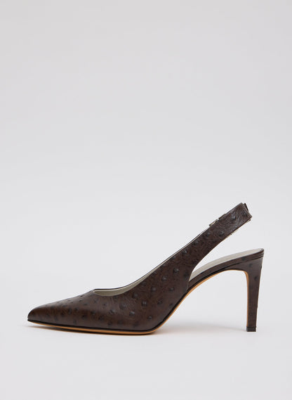 Tibi Ostrich Print Reyner Pump