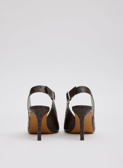 Tibi Ostrich Print Reyner Pump