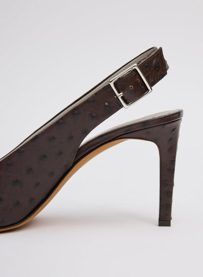 Tibi Ostrich Print Reyner Pump