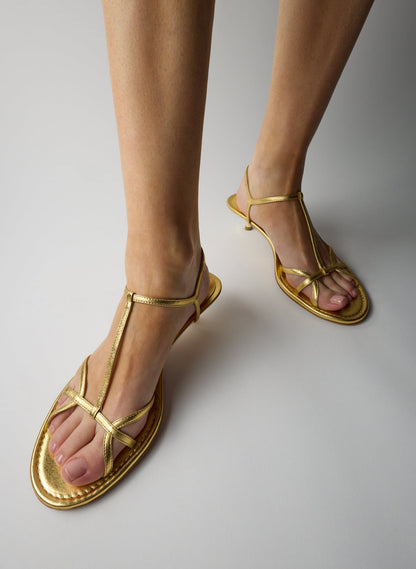 Tibi Christopher Metallic Nappa Heel