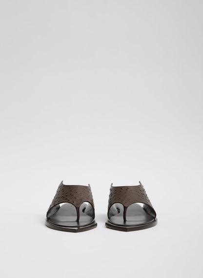 Tibi Ostrich Print Gerard Sandal