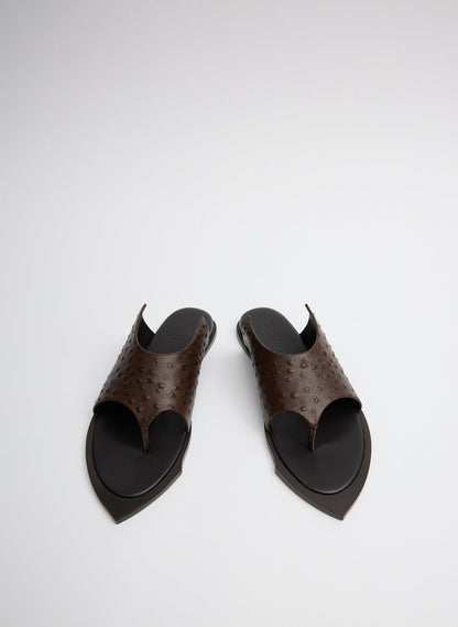 Tibi Ostrich Print Gerard Sandal