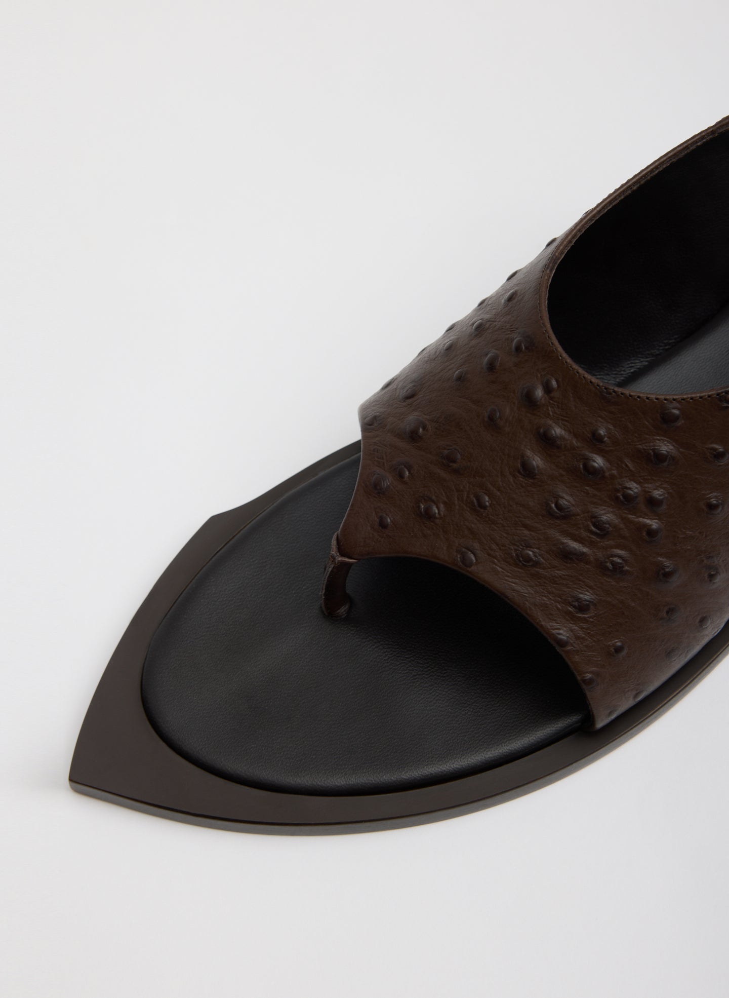 Tibi Ostrich Print Gerard Sandal