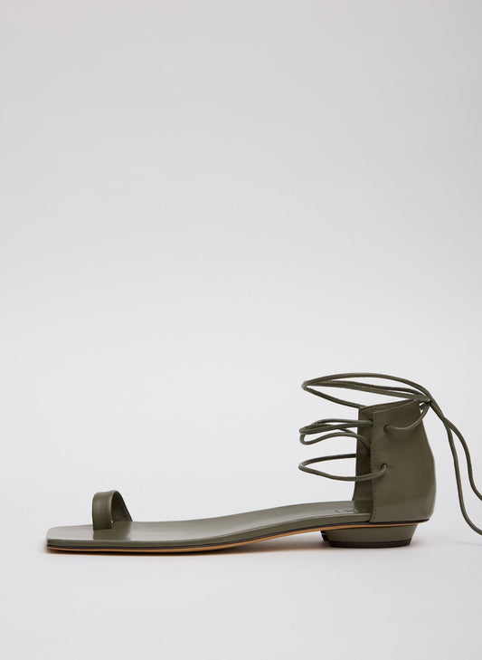Tibi Ali Lace-Up Short Sandal