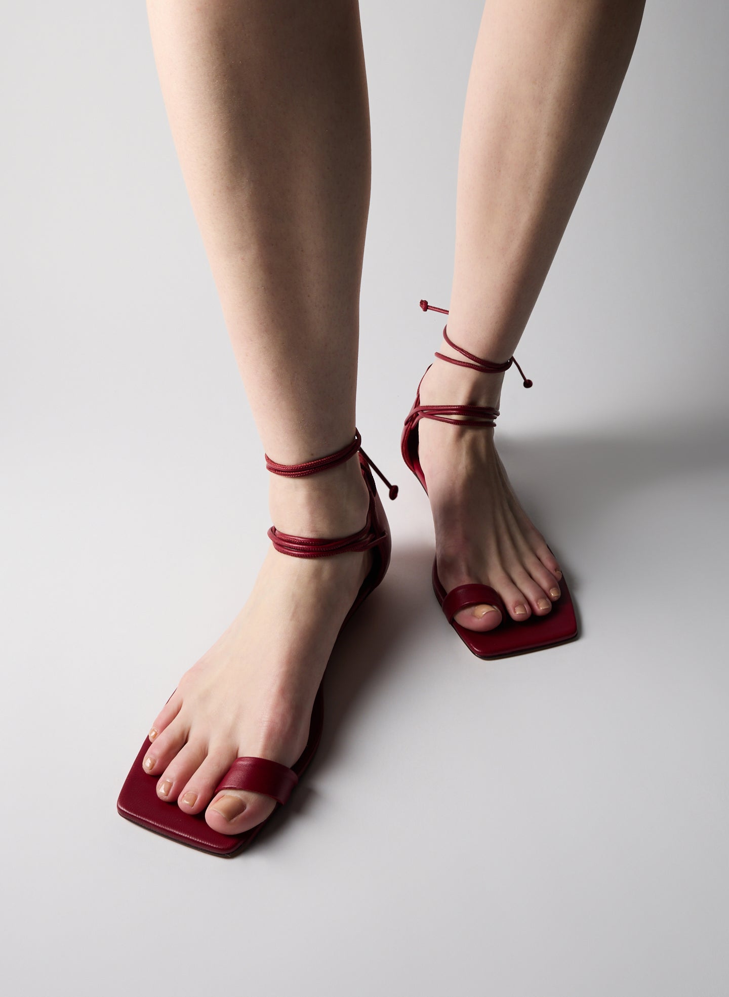 Tibi Ali Lace-Up Short Sandal