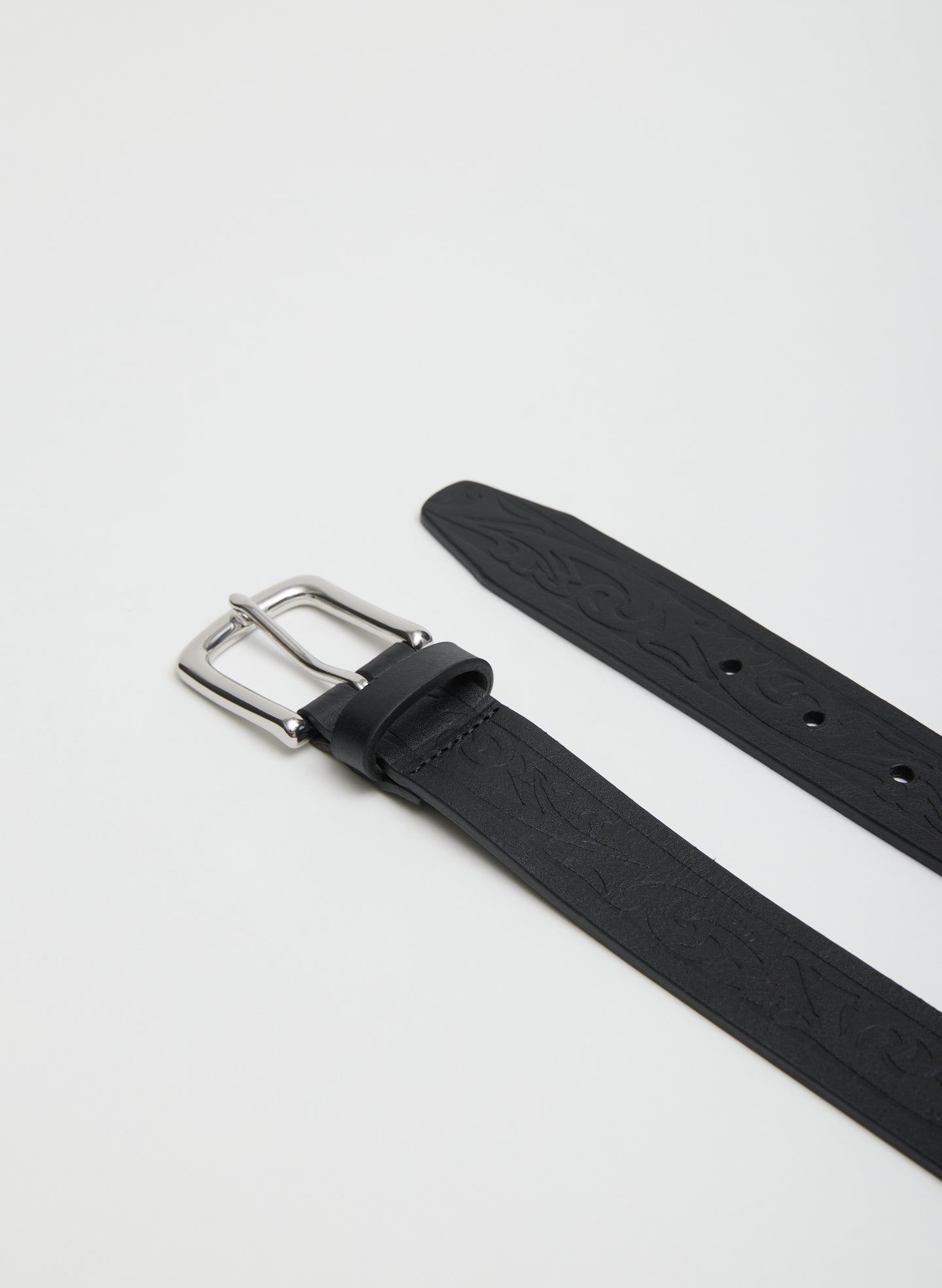 Tibi Classic Men's Tooled Leather Belt