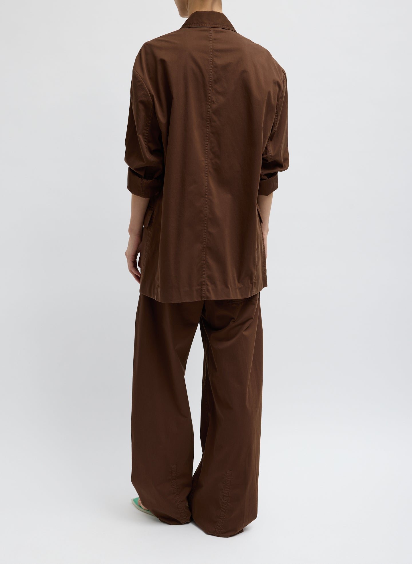 Tibi Garment Dyed Silky Cotton Liam Blazer