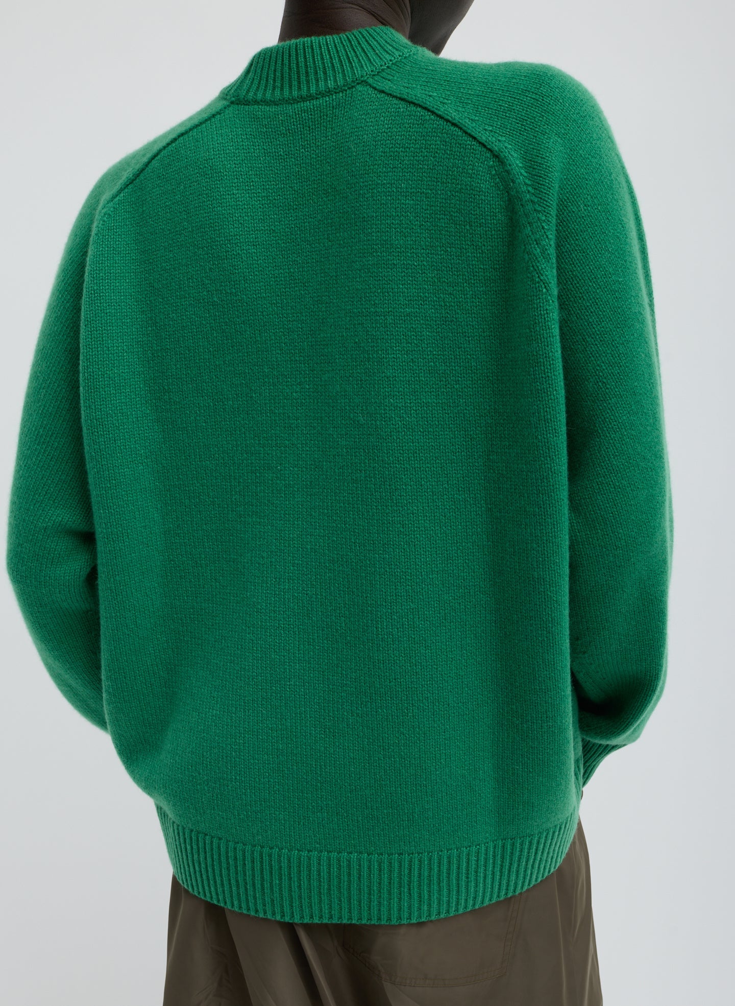 Tibi Cashmere Crewneck Oversized Pullover Sweater