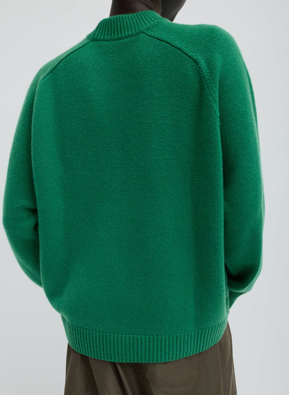 Tibi Cashmere Crewneck Oversized Pullover Sweater