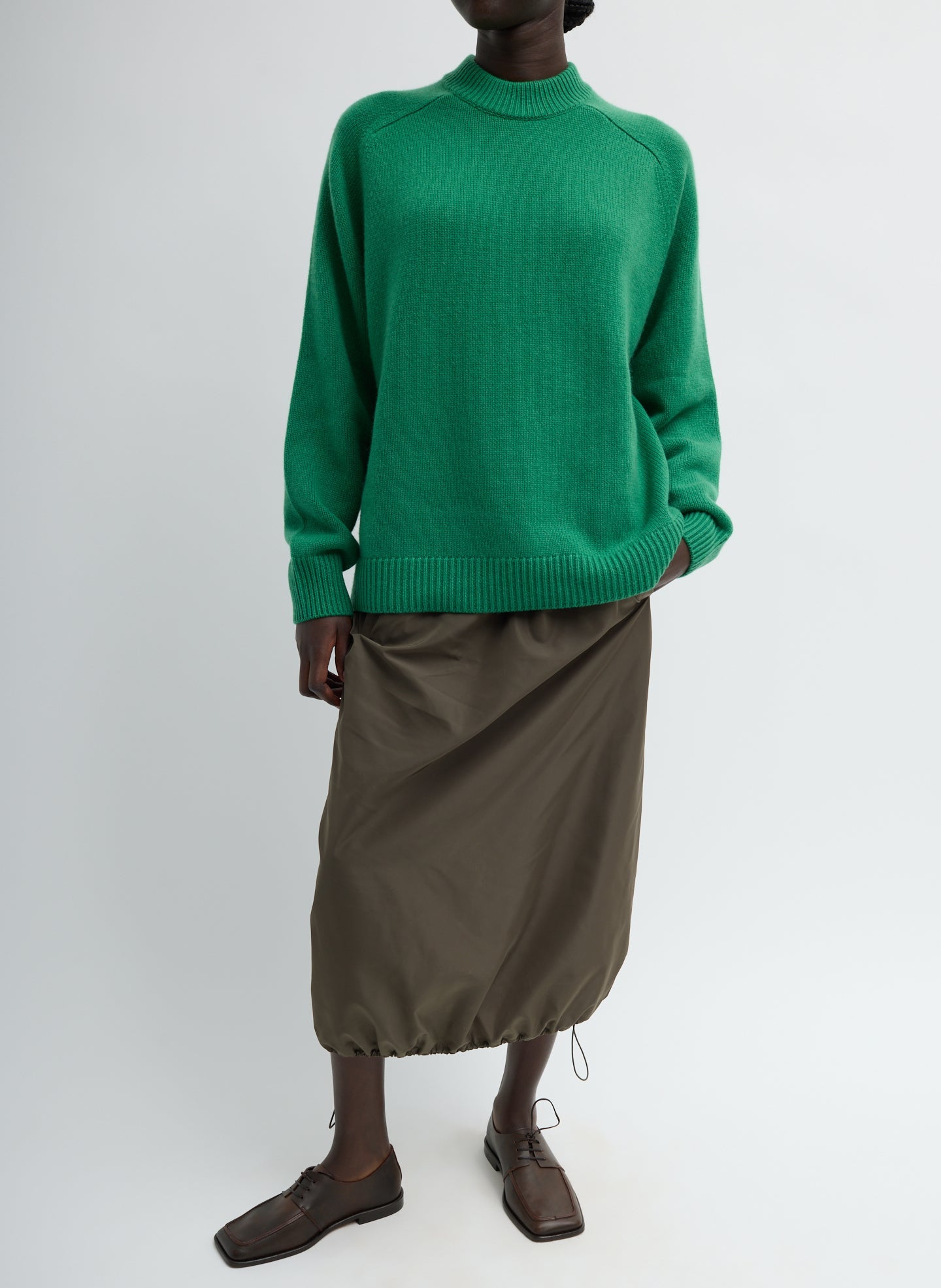 Tibi Cashmere Crewneck Oversized Pullover Sweater