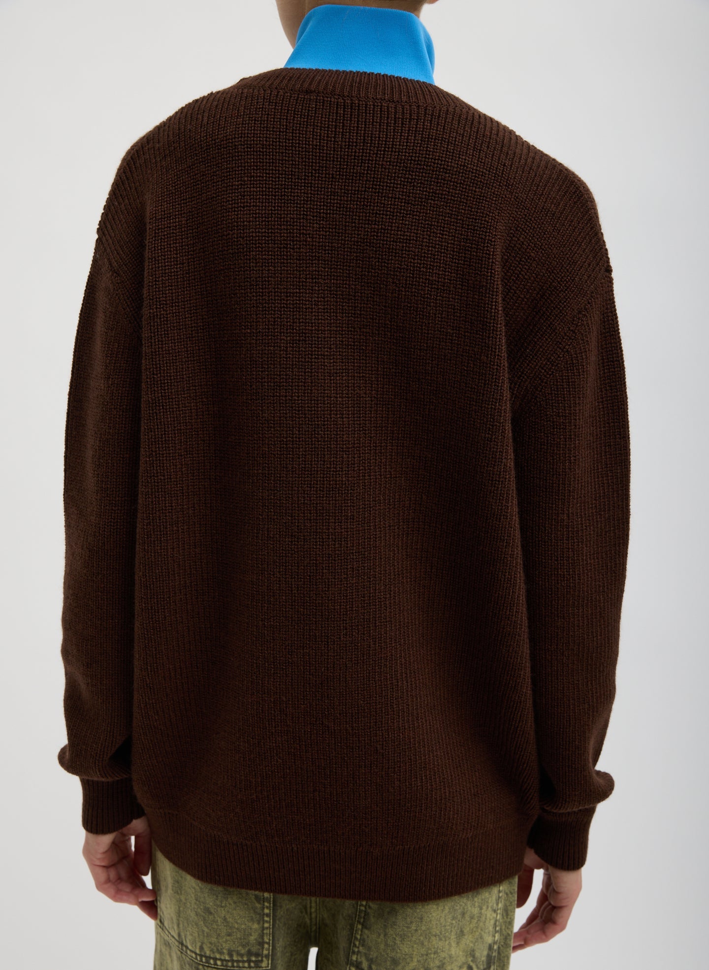 Tibi Cardigan Stitch V-Neck With Removable Dickie