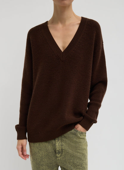 Tibi Cardigan Stitch V-Neck With Removable Dickie