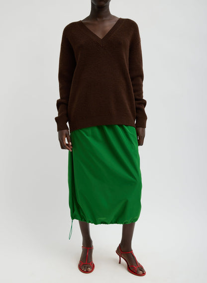 Tibi Cardigan Stitch V-Neck With Removable Dickie