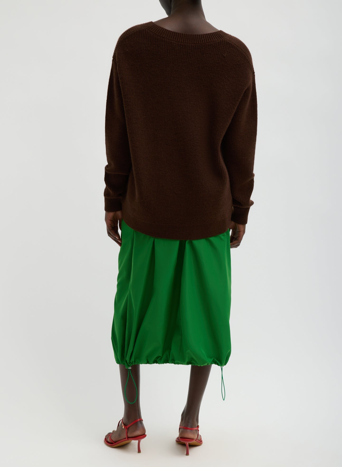 Tibi Cardigan Stitch V-Neck With Removable Dickie