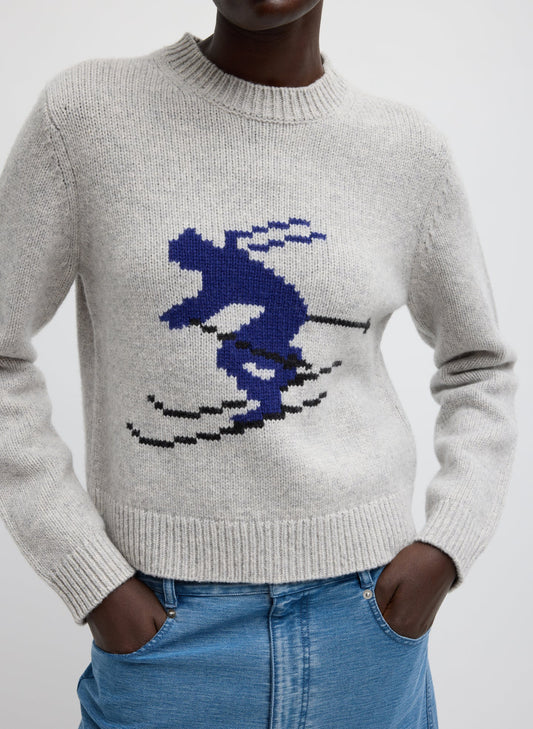 Tibi Soft Wool Ski Shrunken Sweater