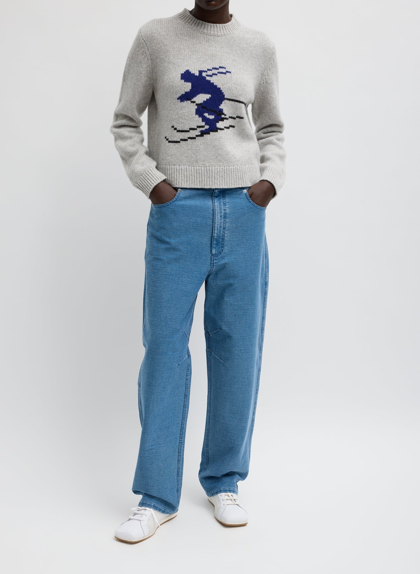 Tibi Soft Wool Ski Shrunken Sweater