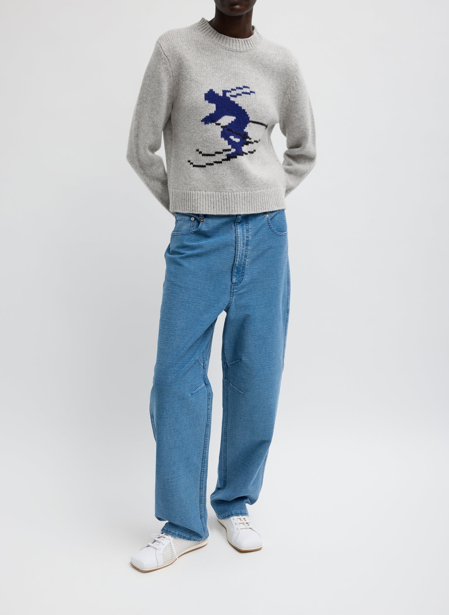Tibi Soft Wool Ski Shrunken Sweater