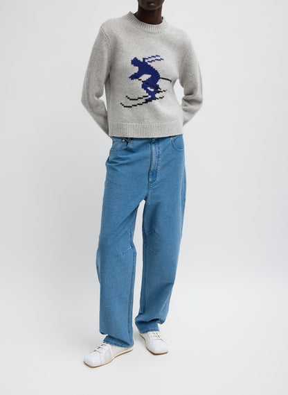 Tibi Soft Wool Ski Shrunken Sweater
