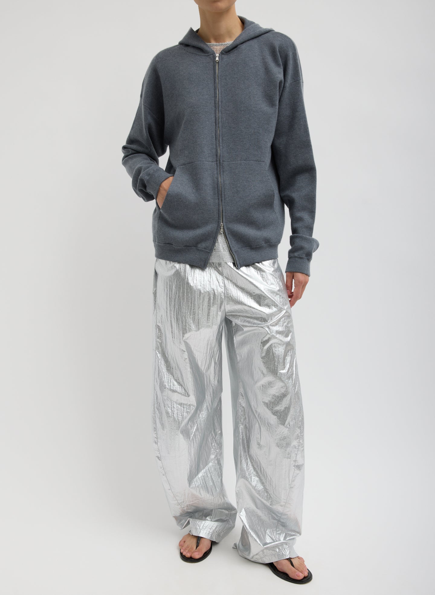 Tibi Double Faced Cashmere Hoodie