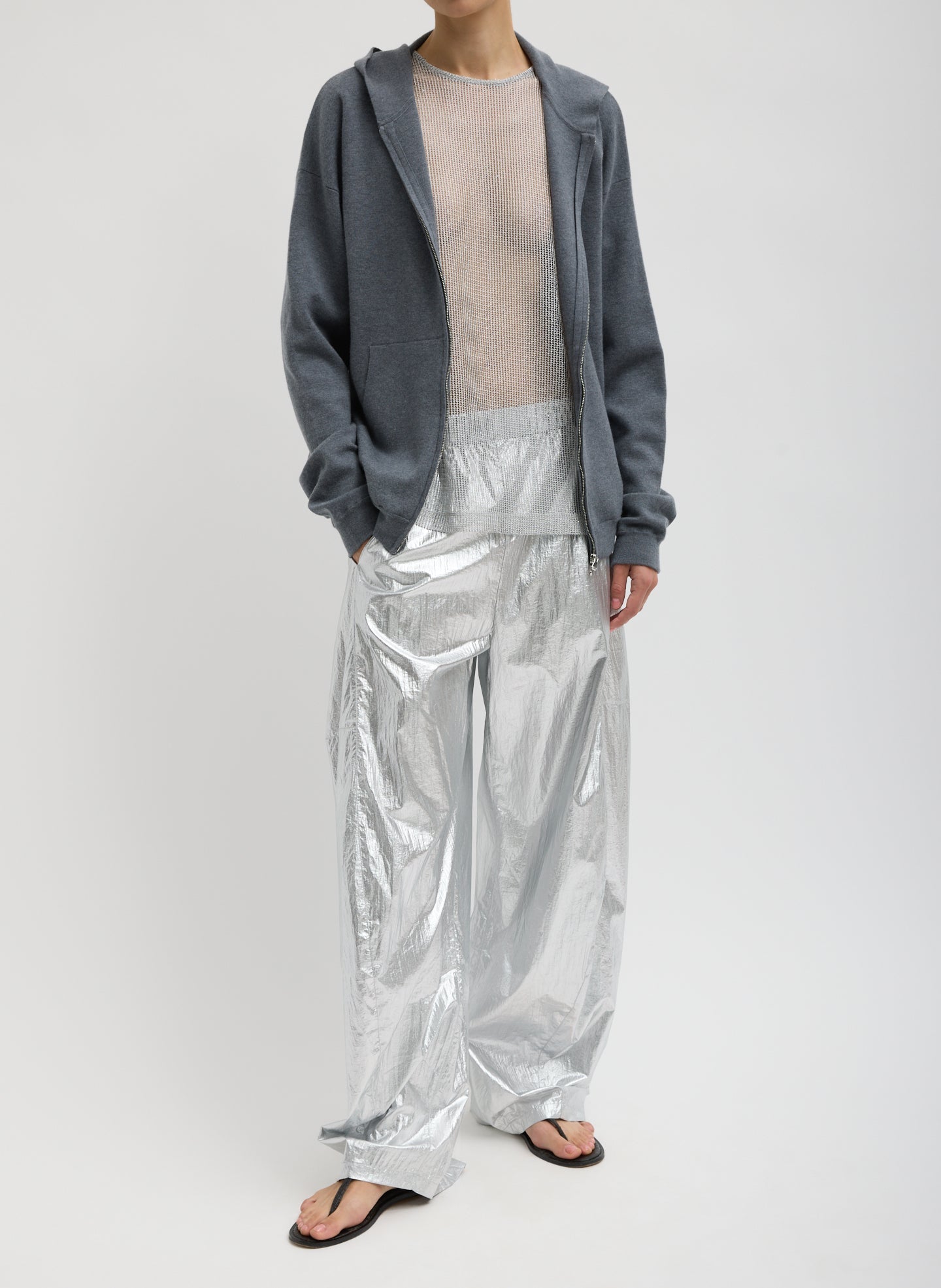 Tibi Double Faced Cashmere Hoodie