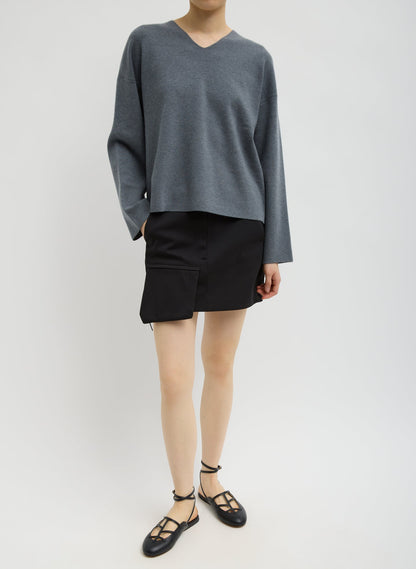 Tibi Double Faced Cashmere Oversized Easy Sweater