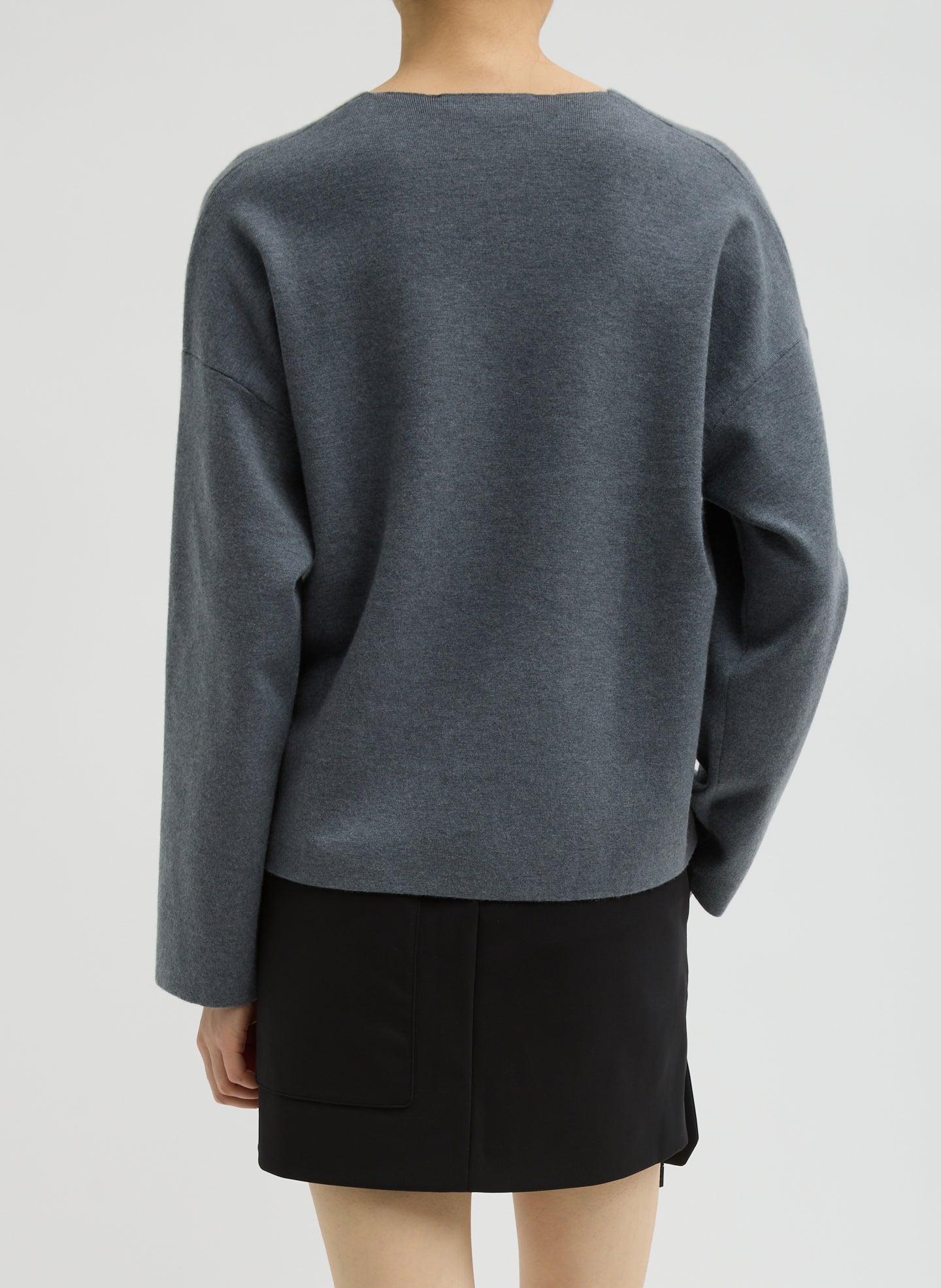 Tibi Double Faced Cashmere Oversized Easy Sweater
