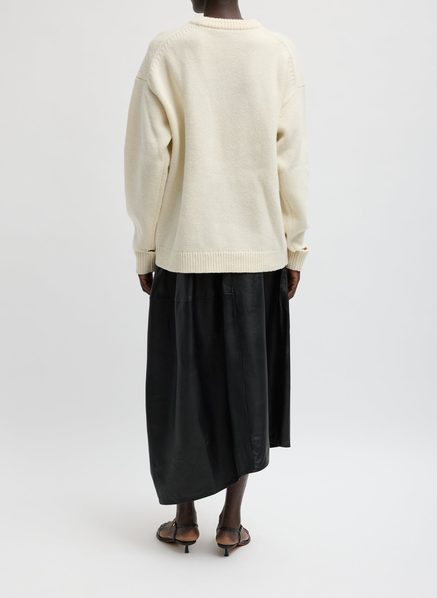 Tibi Soft Wool Ski Easy Pullover Crewneck Sweater