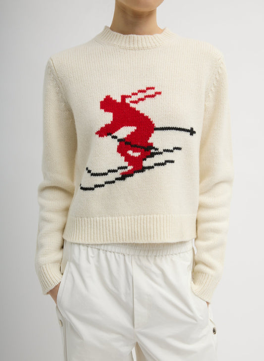 Tibi Soft Wool Ski Shrunken Sweater