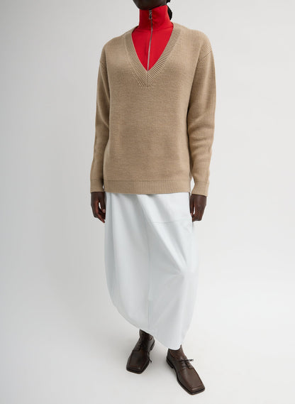 Tibi Cardigan Stitch V-Neck With Removable Dickie