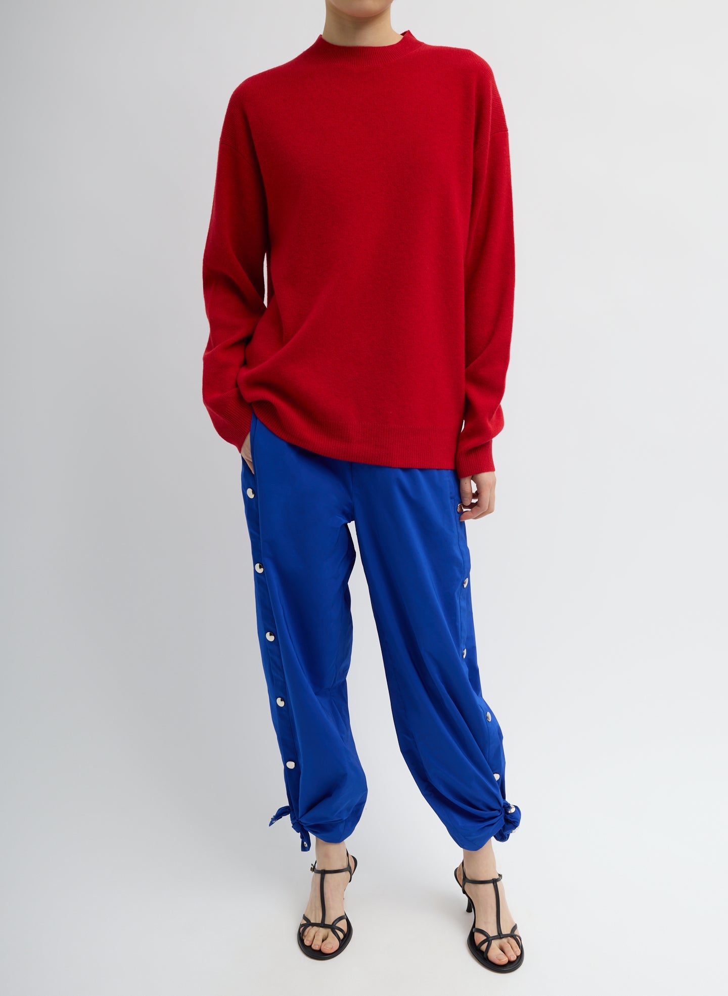 Tibi Anna Merino Wool Cut Out Racerback Pullover