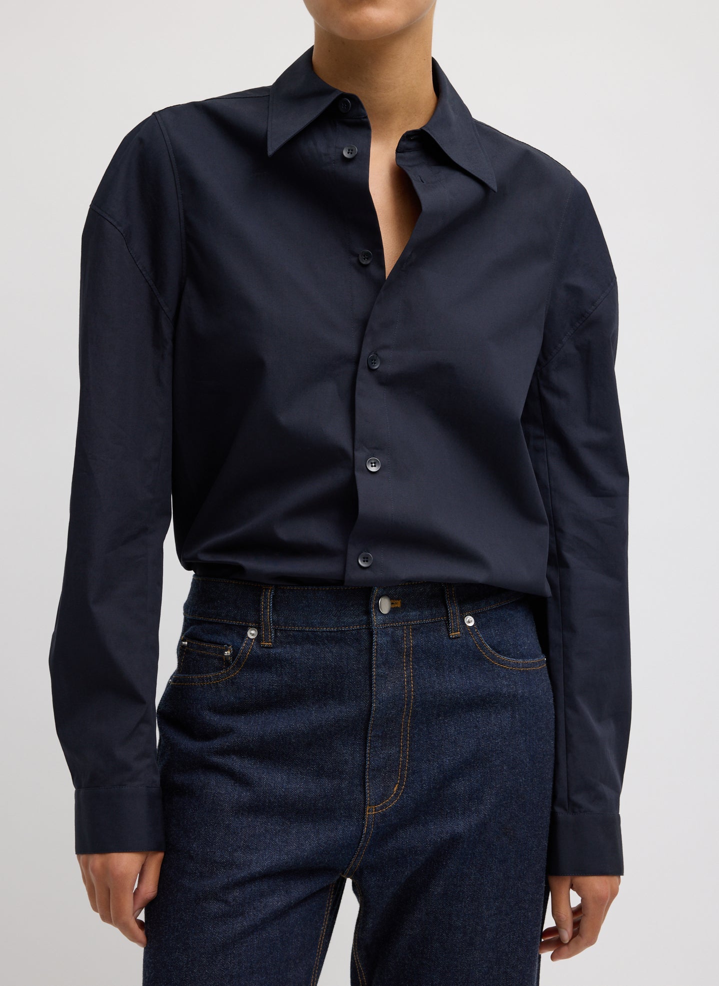 Tibi Compact Eco Poplin Hinged Shirt