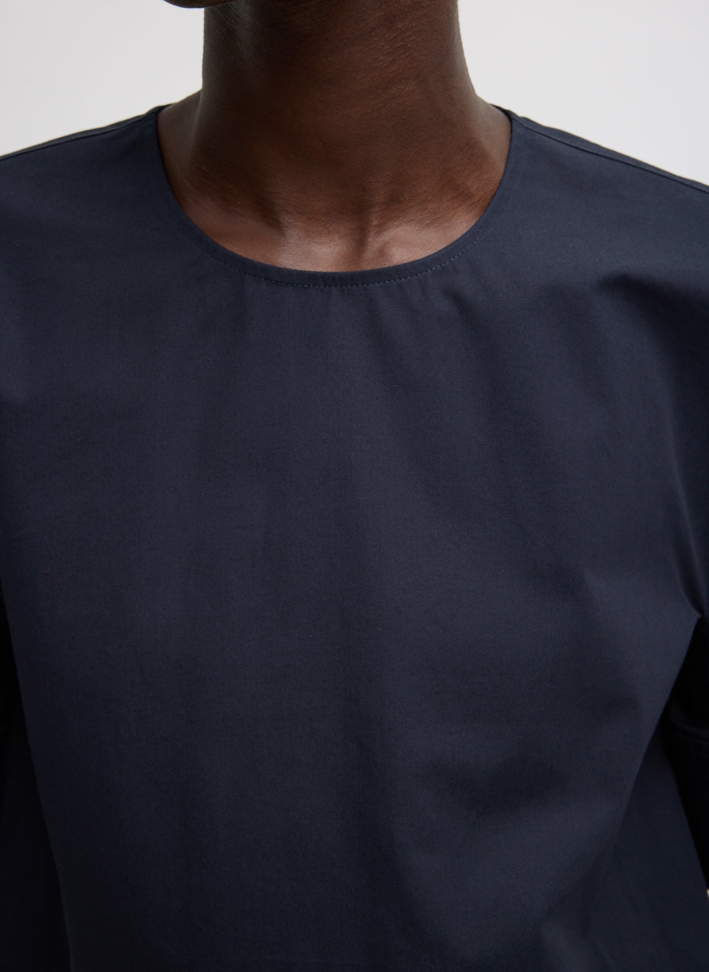 Tibi Compact Eco Poplin Reverse Sleeve Top