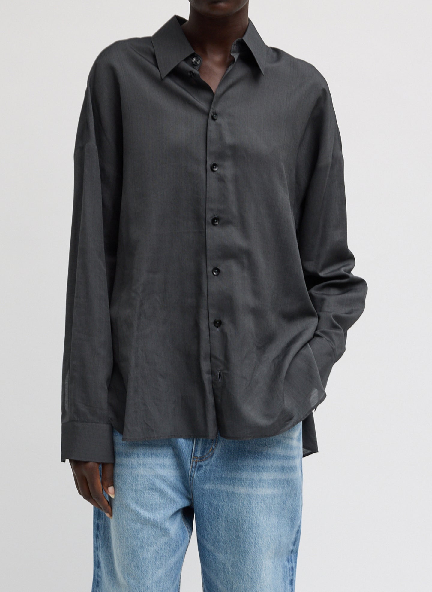 Tibi Ultra Light Silk Tencel Oversized Shirt
