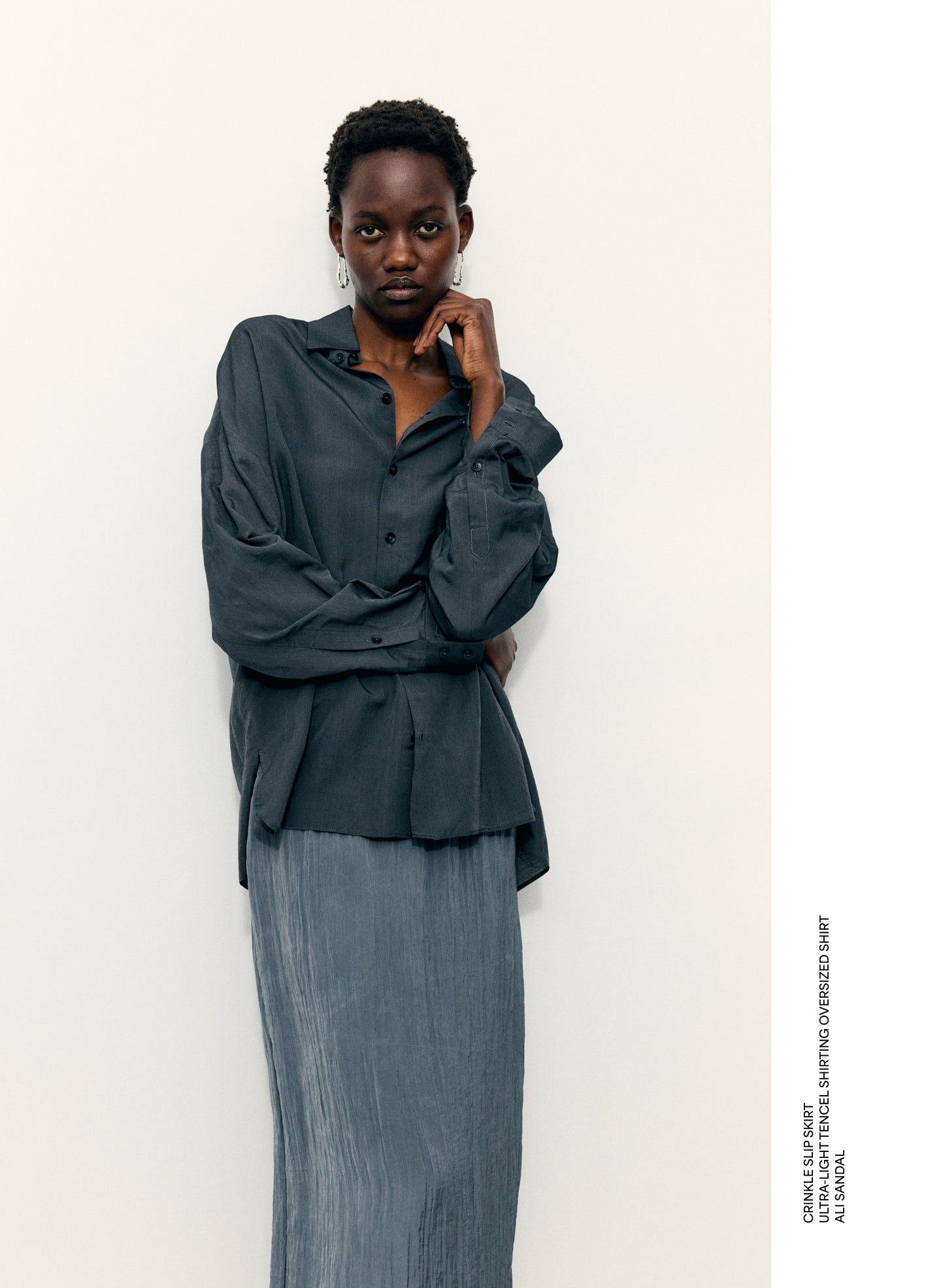Tibi Ultra Light Silk Tencel Oversized Shirt