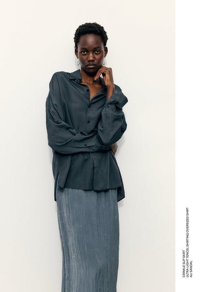 Tibi Ultra Light Silk Tencel Oversized Shirt