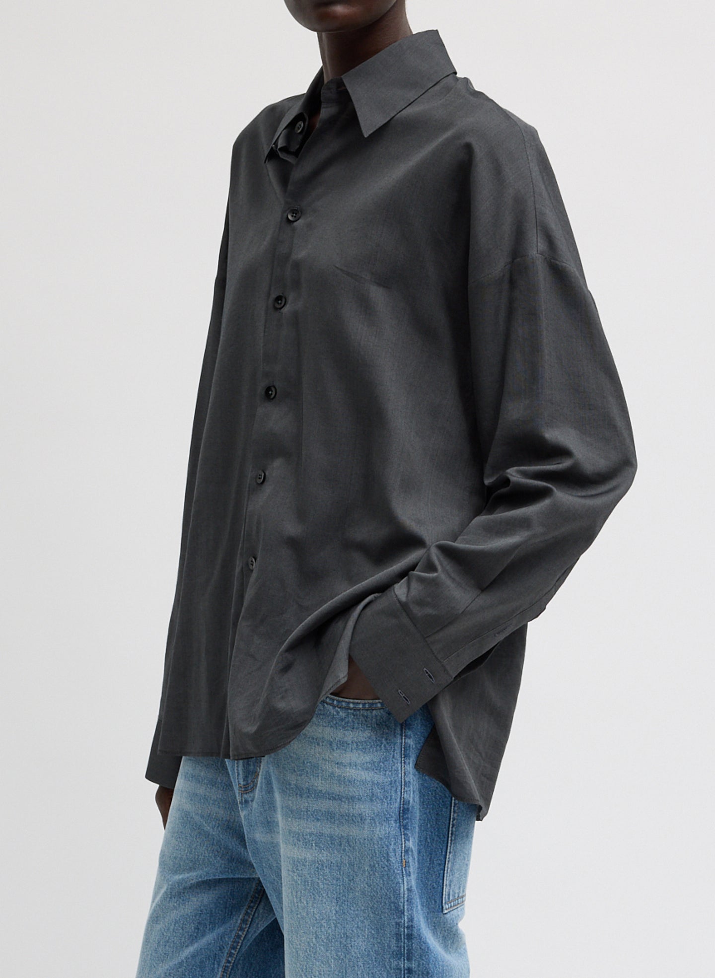 Tibi Ultra Light Silk Tencel Oversized Shirt