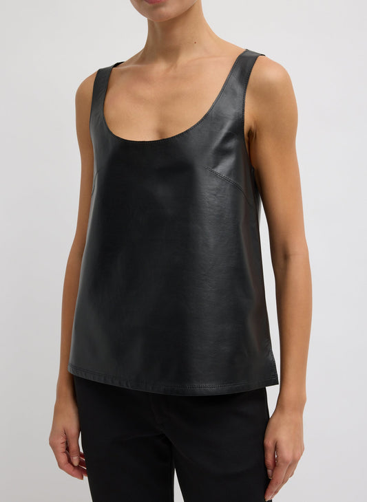 Tibi Light Weight Leather Tank Top