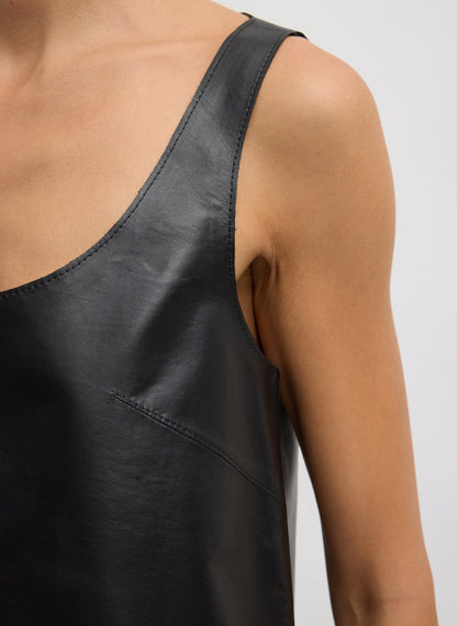 Tibi Light Weight Leather Tank Top