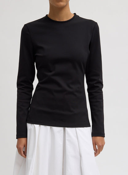 Tibi Compact Ultra Stretch Cut Out Back Top