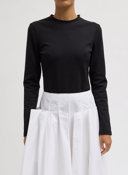 Tibi Compact Ultra Stretch Cut Out Back Top