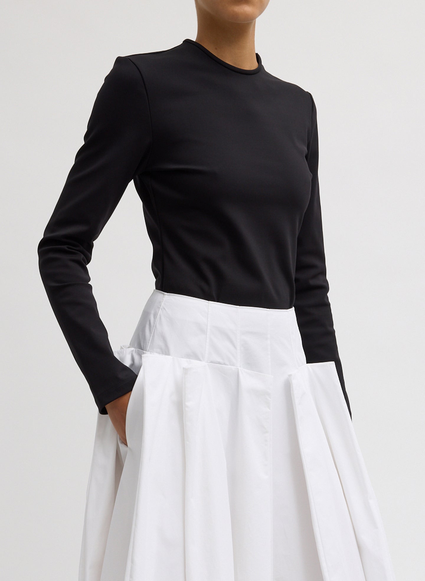 Tibi Compact Ultra Stretch Cut Out Back Top