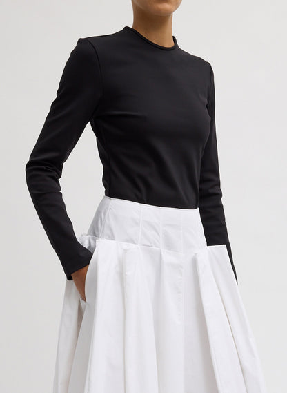 Tibi Compact Ultra Stretch Cut Out Back Top