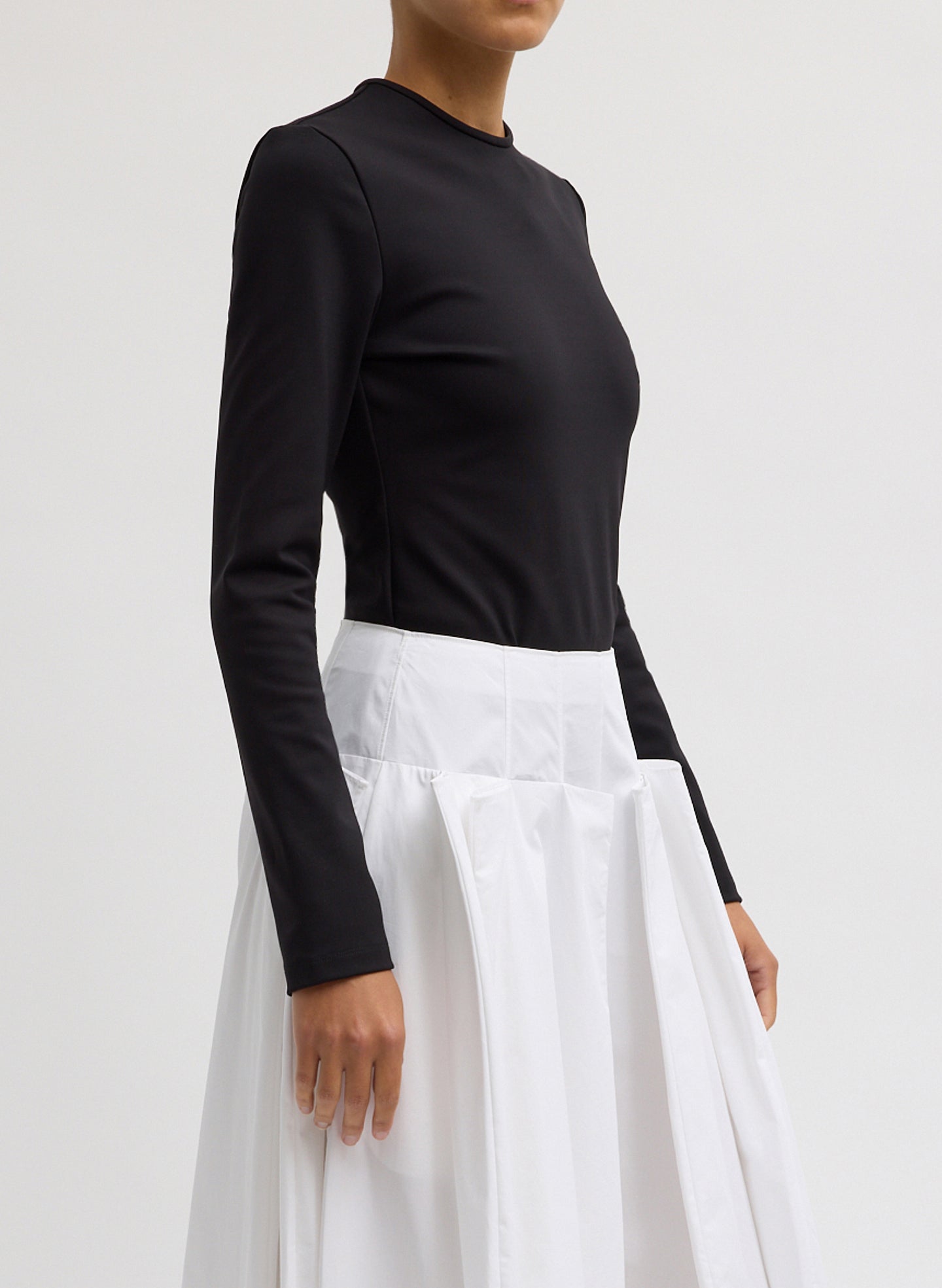 Tibi Compact Ultra Stretch Cut Out Back Top