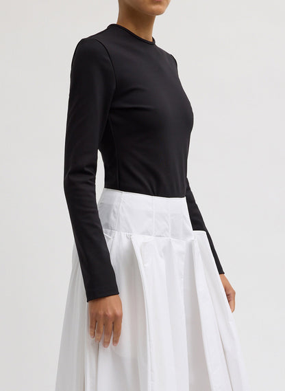Tibi Compact Ultra Stretch Cut Out Back Top