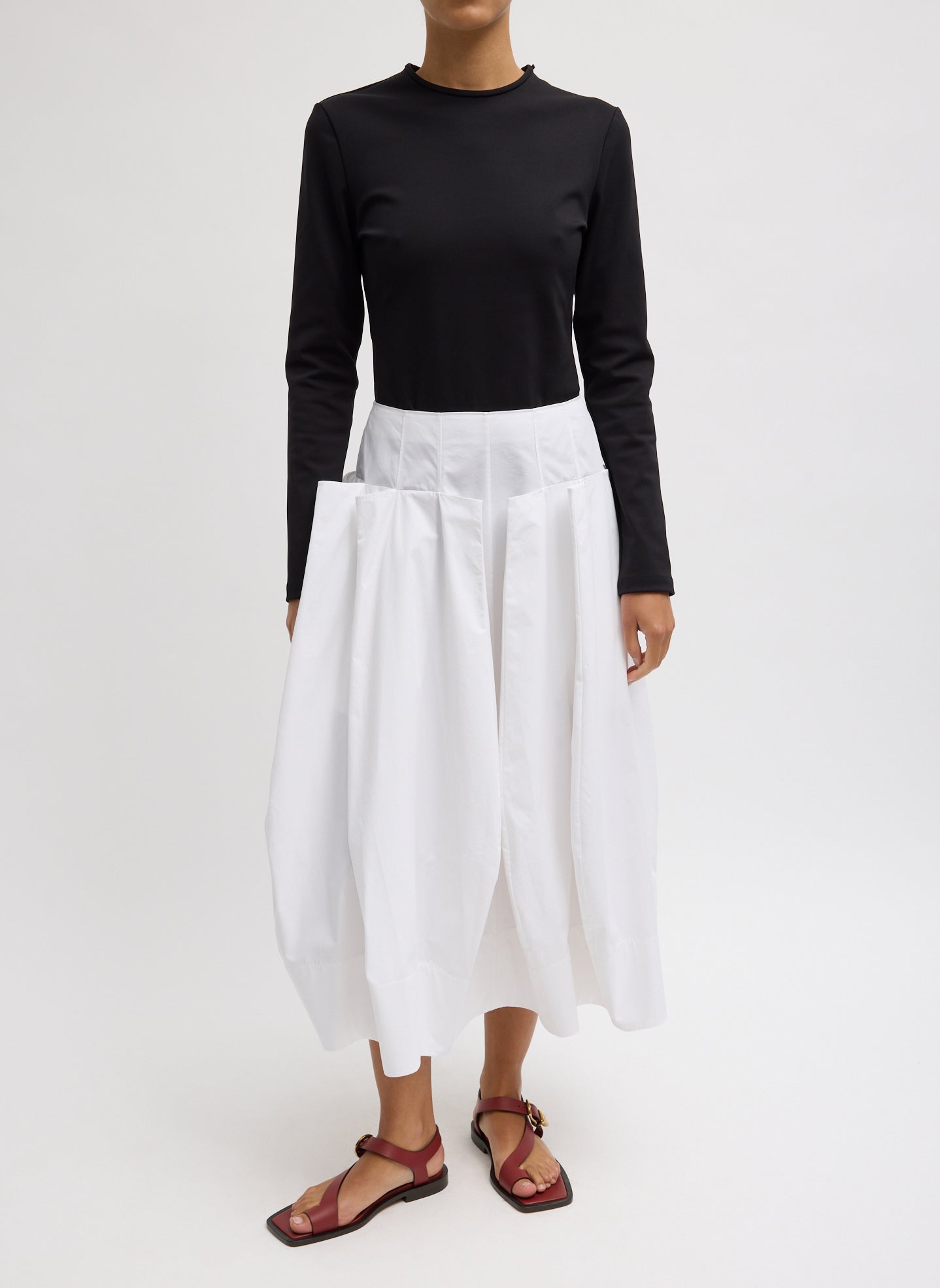 Tibi Compact Ultra Stretch Cut Out Back Top