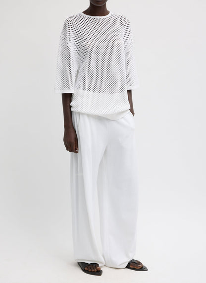 Tibi Crochet Netting Oversized Easy T-Shirt