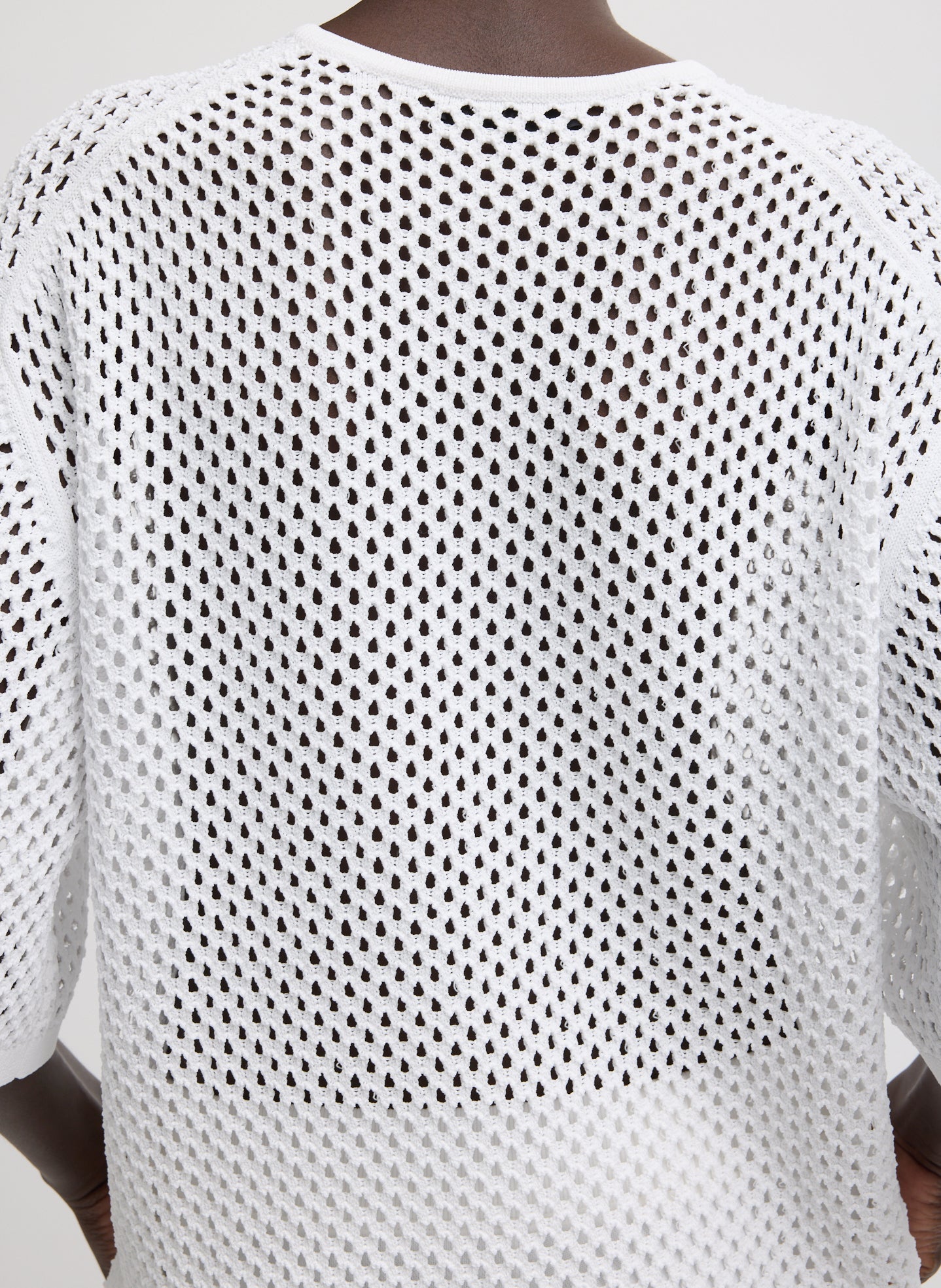 Tibi Crochet Netting Oversized Easy T-Shirt