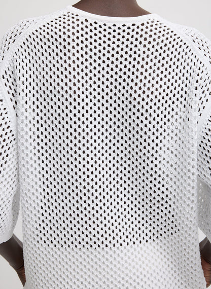 Tibi Crochet Netting Oversized Easy T-Shirt