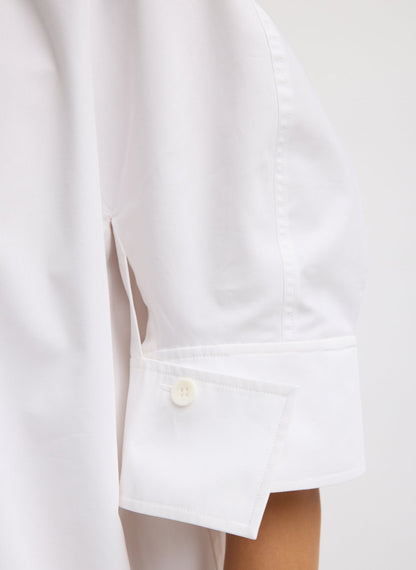 Tibi Compact Eco Poplin Reverse Sleeve Top