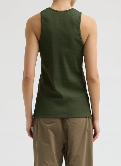 Tibi Stretch Luxe Ribbed Tank Top